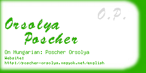 orsolya poscher business card